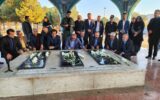 گلزار شهدای گمنام گچساران غباروبی و  عطر افشانی شد